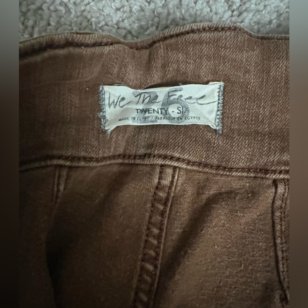 Free People We The Free Jayde Flare Brown Jeans Pants 26 - Picture 4 of 5